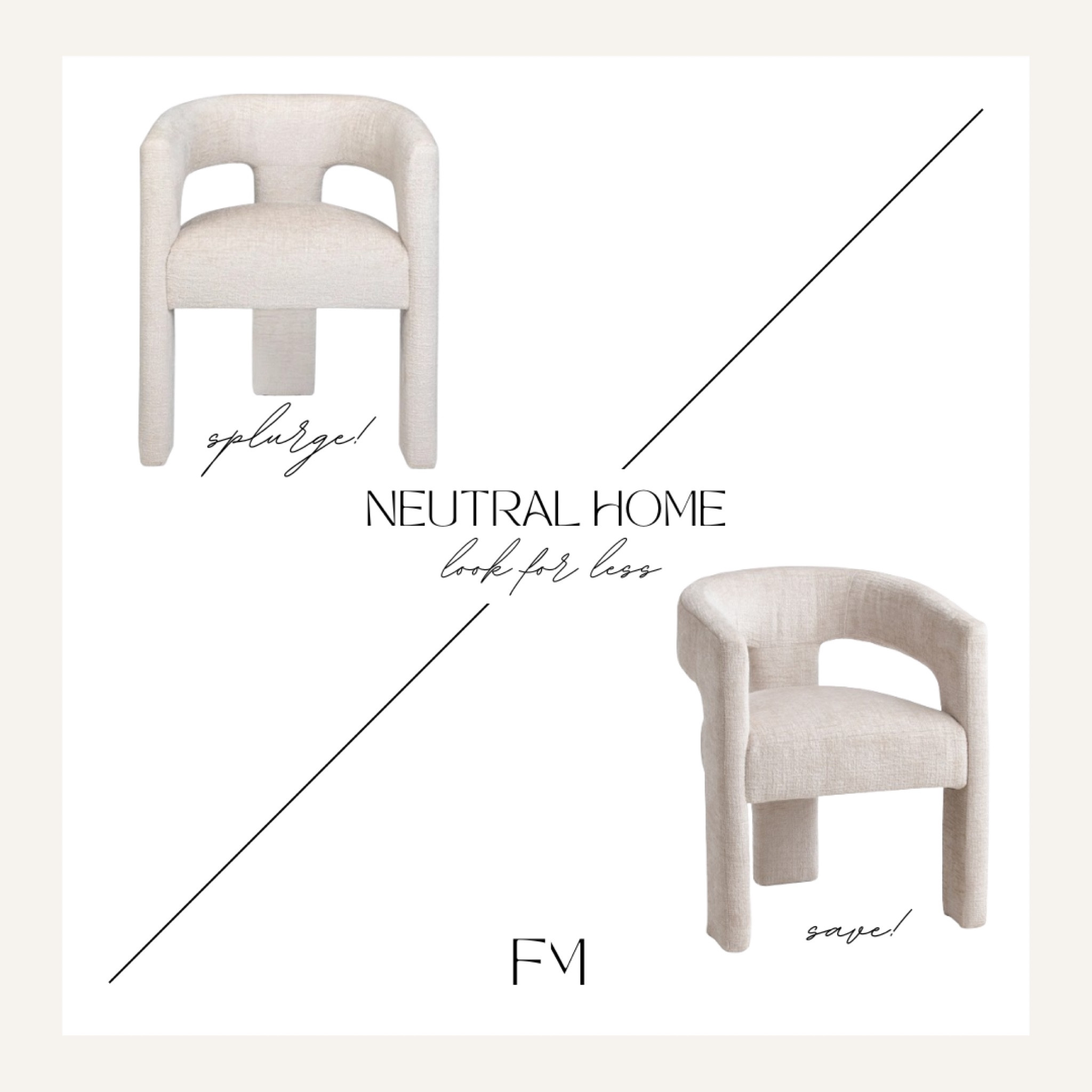 Neutral Home Decor - Look For Less! Round Back Dining Chairs are my favorite trend right now! 

#LTKhome #LTKfindsunder100