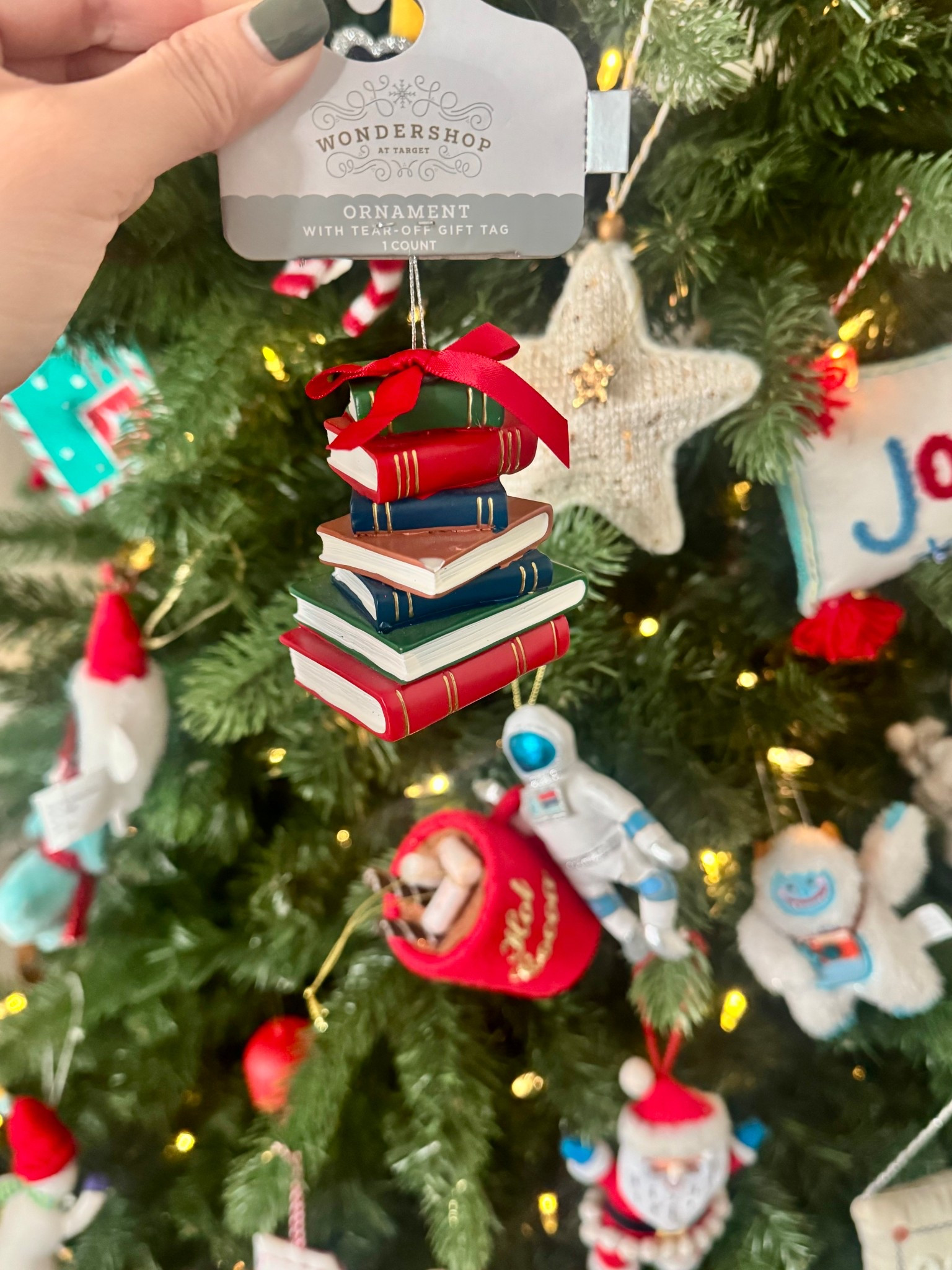 Our Christmas tree is full of fun characters ornaments . This new one is favorite 📚

#LTKHome #LTKHoliday #LTKCyberWeek