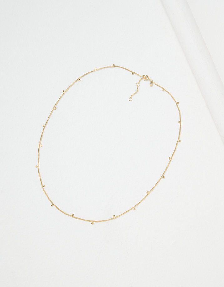 AE The Keeper's Collection 14K Gold Discs Necklace | American Eagle Outfitters (US & CA)