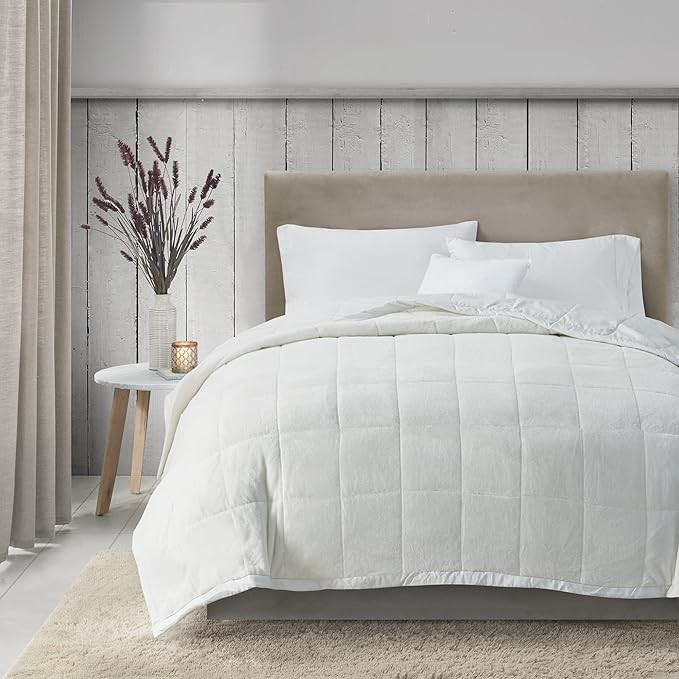 Madison Park Coleman Cozy Reversible Blanket, Luxury Plush All Season Down Alternative Cover for ... | Amazon (US)