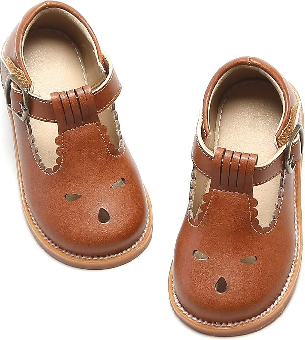 Otter MOMO Toddler/Little Girls Mary Jane Ballerina Flats Shoes Slip-on School Party Dress Shoes | Amazon (US)