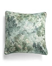 24x24 Tapestry Leaves Velvet Printed Oversized Luxe Pillow | TJ Maxx