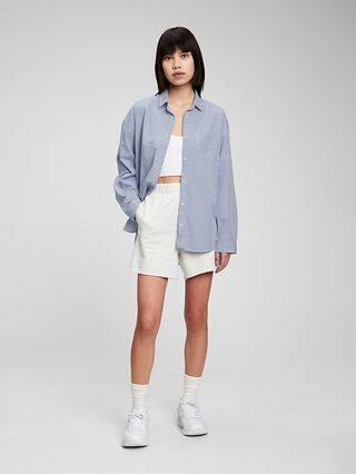 Teen 100% Organic Cotton Oversized Button-Down Shirt | Gap (US)