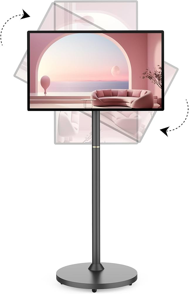 27-Inch Portable TouchScreen Monitor,1080P Rotatable Screen,Smart Rolling TV On Wheel, 8G RAM+128... | Amazon (US)