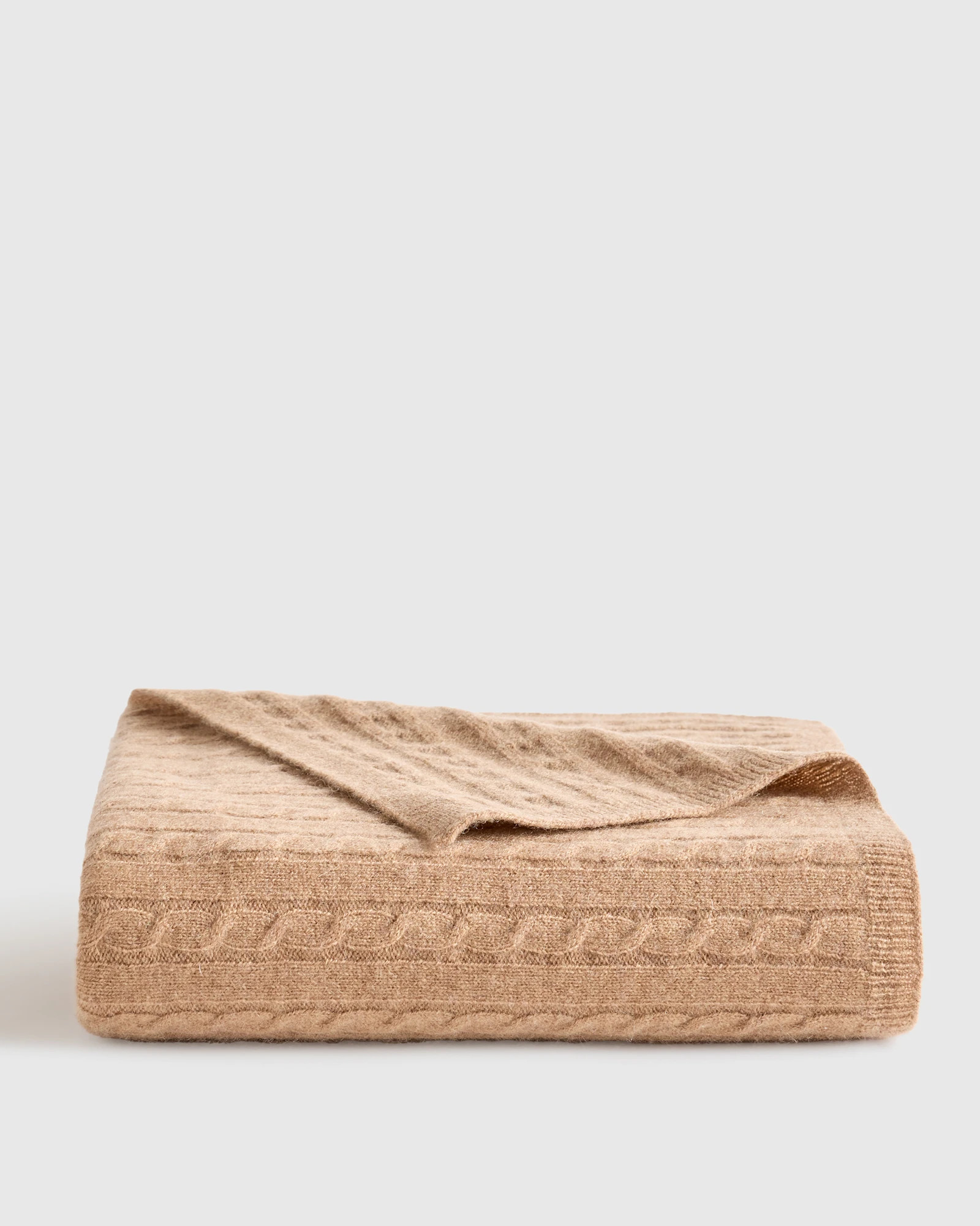 Mongolian Cashmere Cable Knit Baby Blanket | Quince