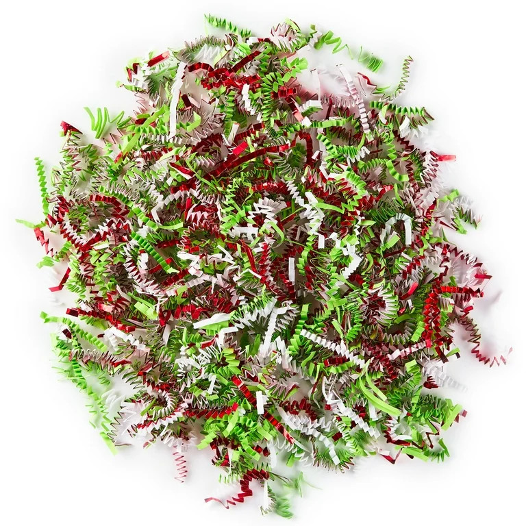 Hallmark Christmas Crinkle Shred Paper Fillers pack (Red/Green/White) 1.5 oz. | Walmart (US)