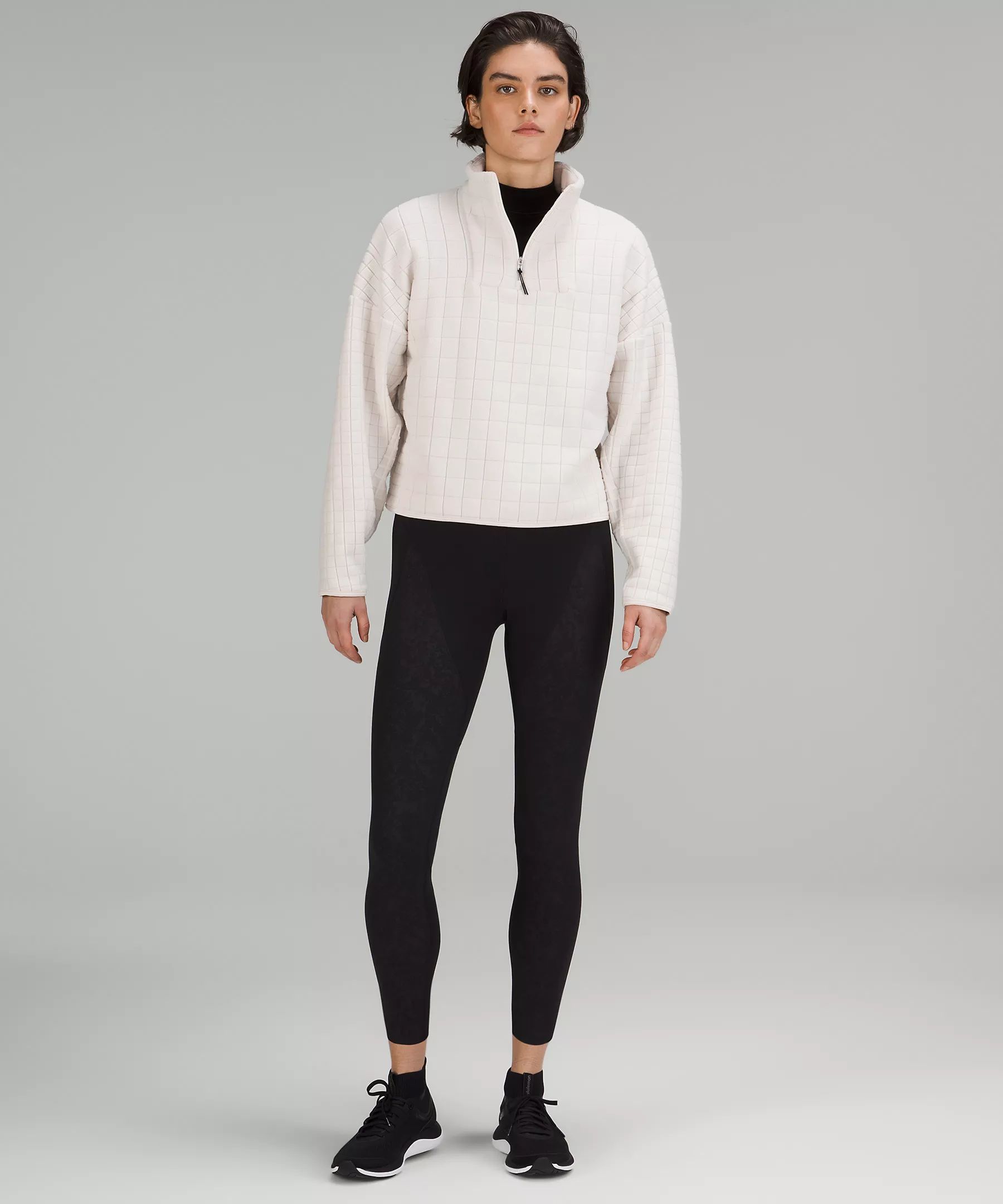 lululemon lab Textured-Grid Fleece Half Zip | Women's Hoodies & Sweatshirts | lululemon | Lululemon (US)