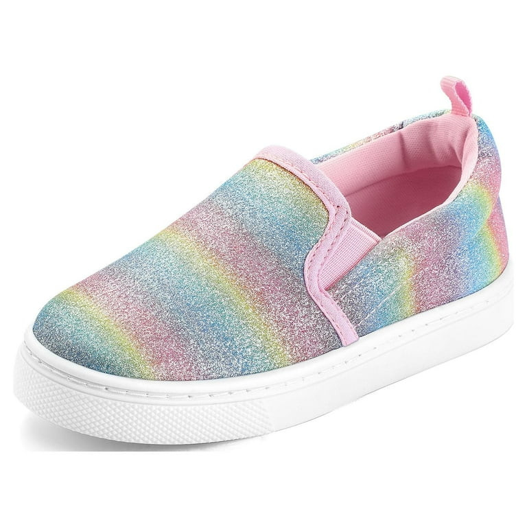Bocca Kid's Slip on Sneakers Colorful Girls Canvas Walking Shoes Size 1 - Walmart.com | Walmart (US)