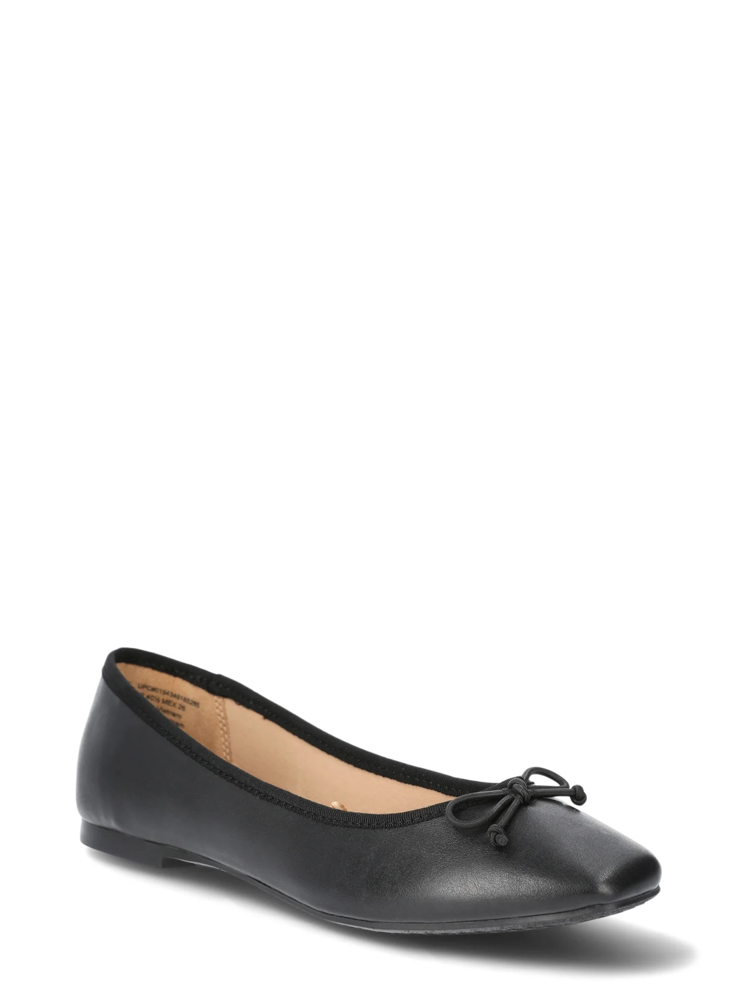 Time and Tru Women's Faux Leather Ballet Flats | Walmart (US)
