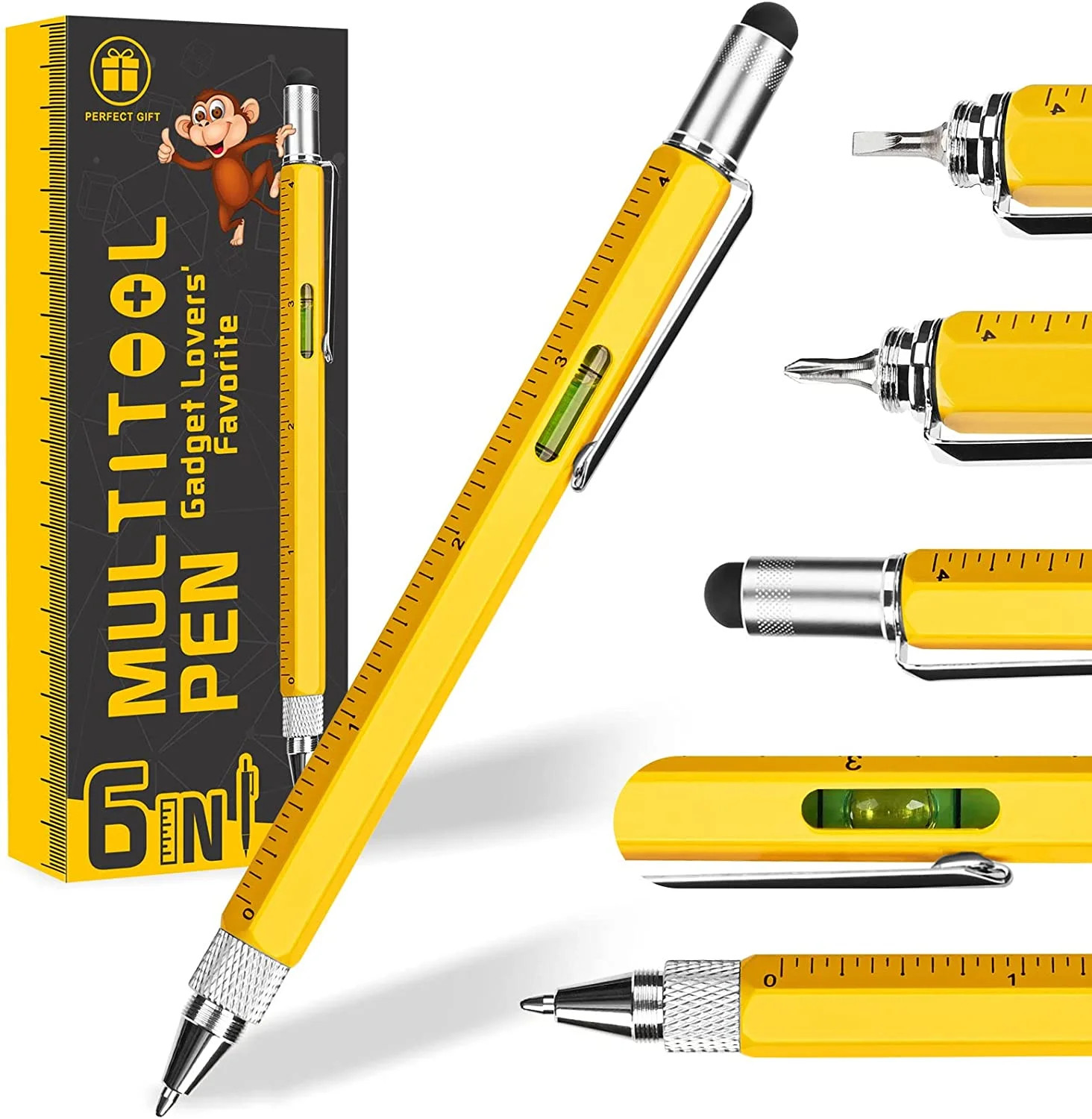 Multitool Pen Tools Cool Gadgets for Men - Stylus, Ruler, Level, Screwdriver - Stocking Stuffers ... | Walmart (US)
