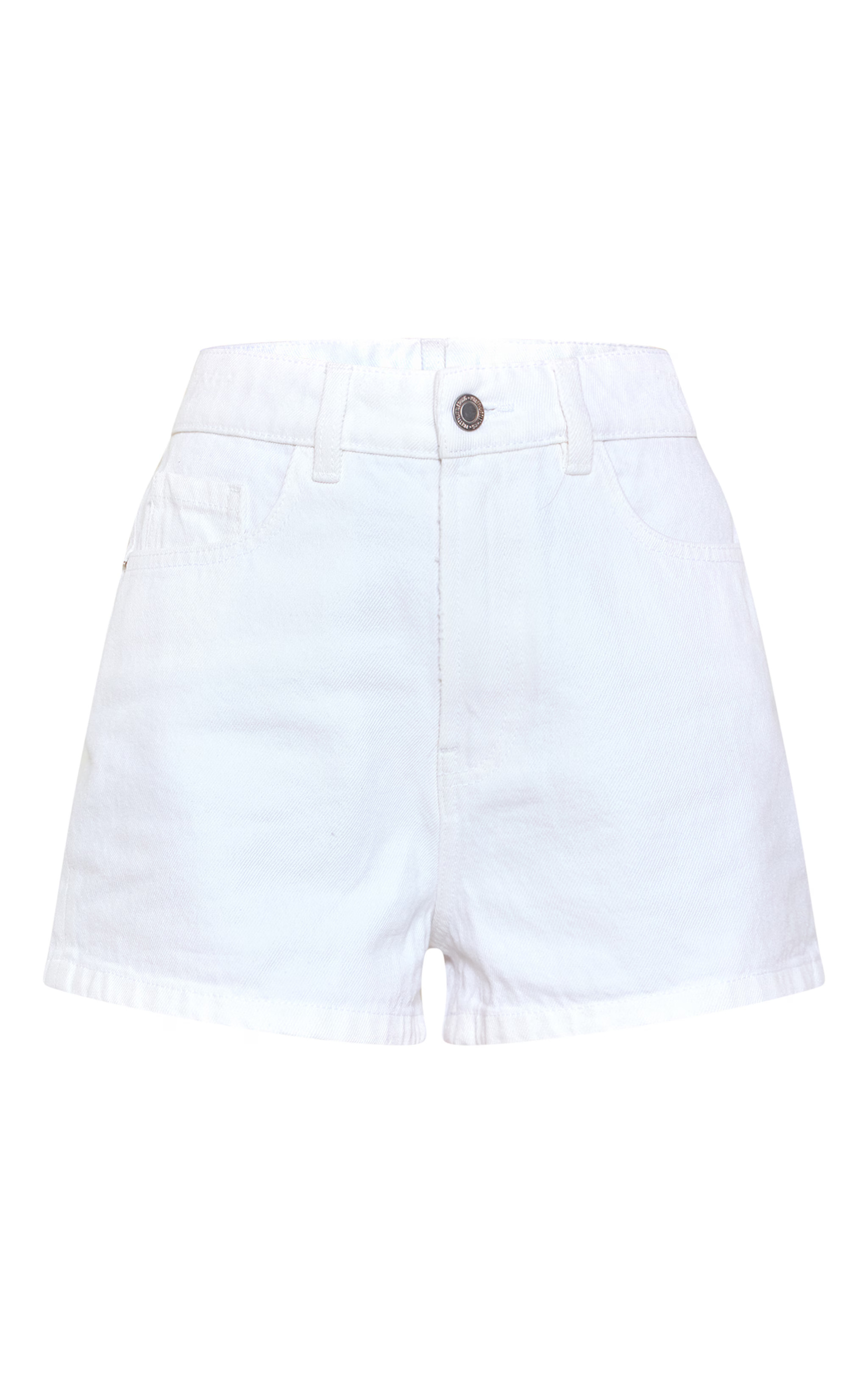 Ecru Basic Denim Shorts | Denim | PrettyLittleThing US