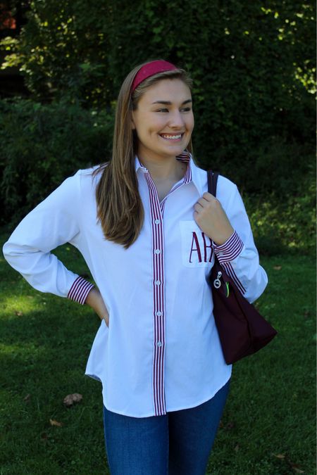 If you love monograms as much as I do, then you must visit the Shirt Shop by Katie Kime. This Chelsea style is a game-day classic! 

#LTKstyletip #LTKworkwear #LTKSeasonal