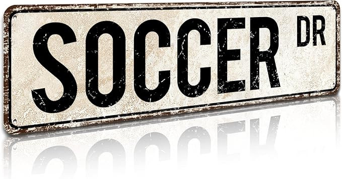 Tin Signs Home Decoration Soccer Sign Fan Soccer Player Soccer Gift Soccer Decor Soccer Athlete F... | Amazon (US)