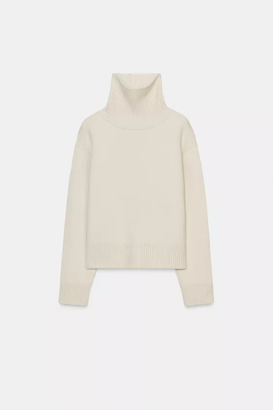 WOOL HIGH NECK JUMPER | Zara US