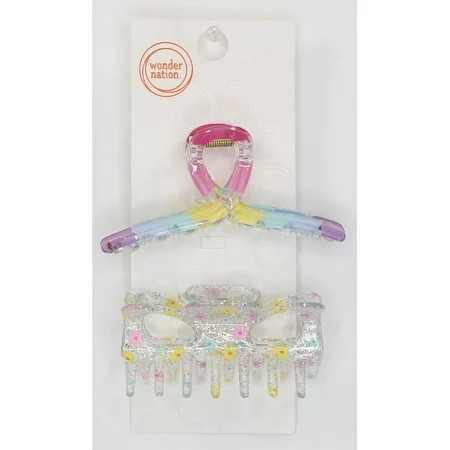 Wonder Nation Claw Clips 2-Piece | Walmart (US)