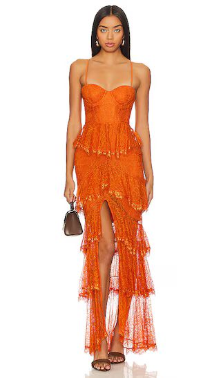 Zelda Fitz Gown in Terracotta Orange | Revolve Clothing (Global)