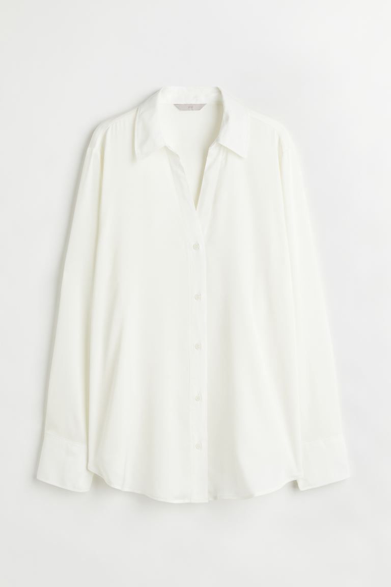 V-neck blouse | H&M (UK, MY, IN, SG, PH, TW, HK)