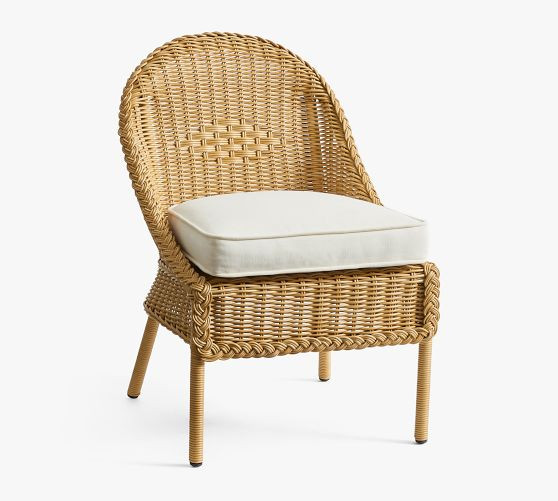 Westport Wicker Outdoor Dining Side Chair | Pottery Barn (US)
