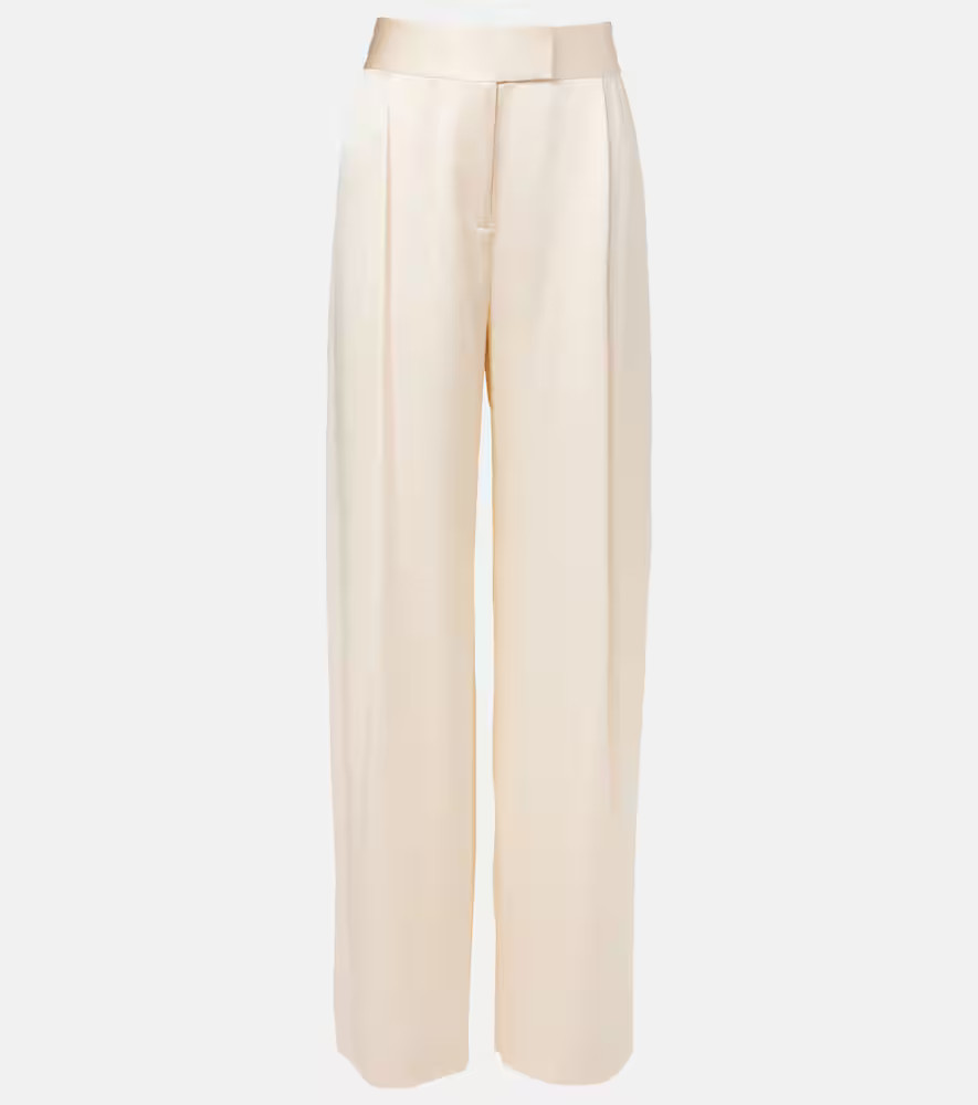 The Sei Silk satin straight pants | Mytheresa (US/CA)