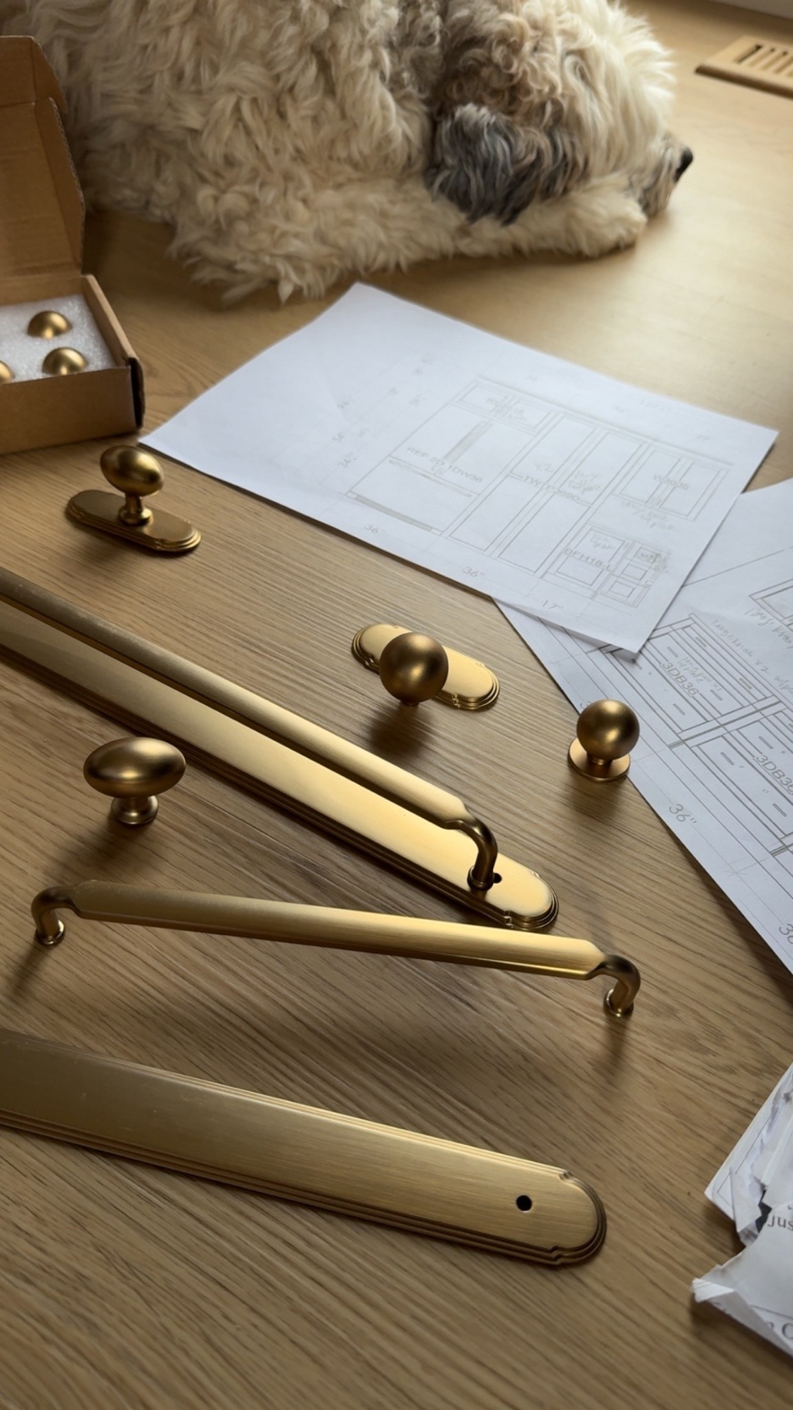 Finalizing my cabinet hardware. To be honest the color is looking a little more vibrant in this lighting. Which I do love! But, in person they’re a little more muted. 

#LTKHome