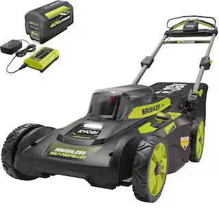 40V Brushless 20 in. Cordless Walk Behind Self-Propelled Lawn Mower with 6.0 Ah Battery & Charger | The Home Depot
