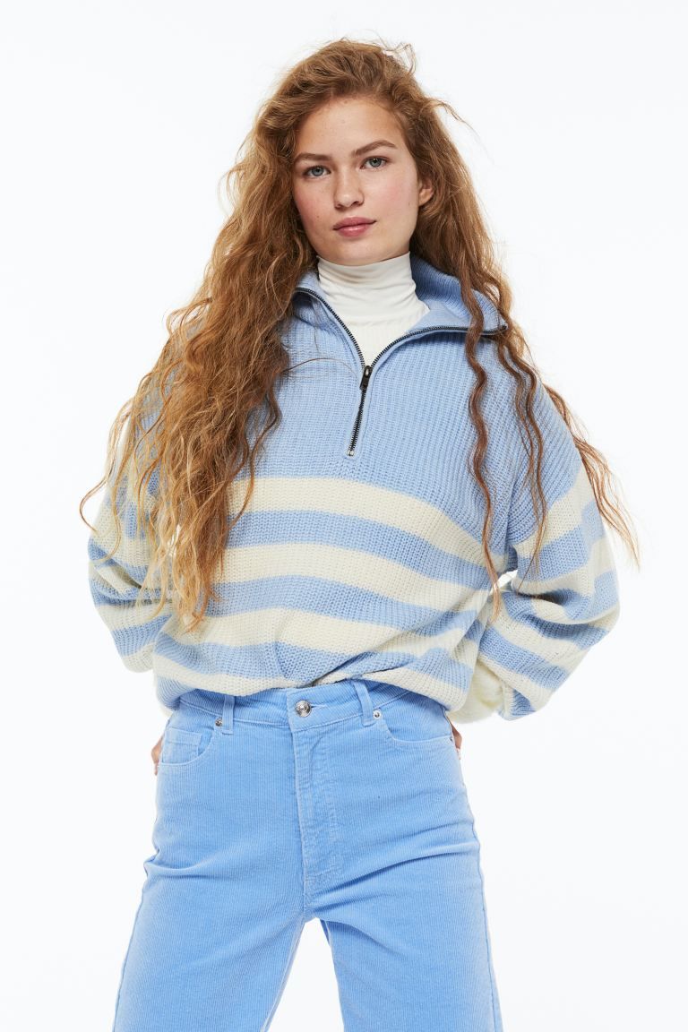 Rib-knit Half-zip Sweater | H&M (US + CA)