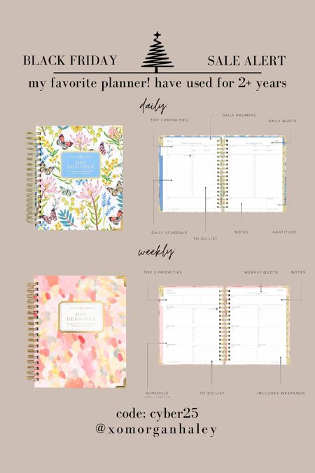 My favorite daily planner to keep every part of my life together! Love the quality of this planner and how it is organized! This year I’m going to try the weekly version! 

#LTKCyberWeek #LTKfindsunder100 #LTKhome