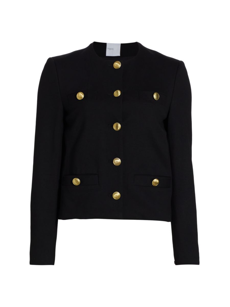 Button Crewneck Jacket | Saks Fifth Avenue