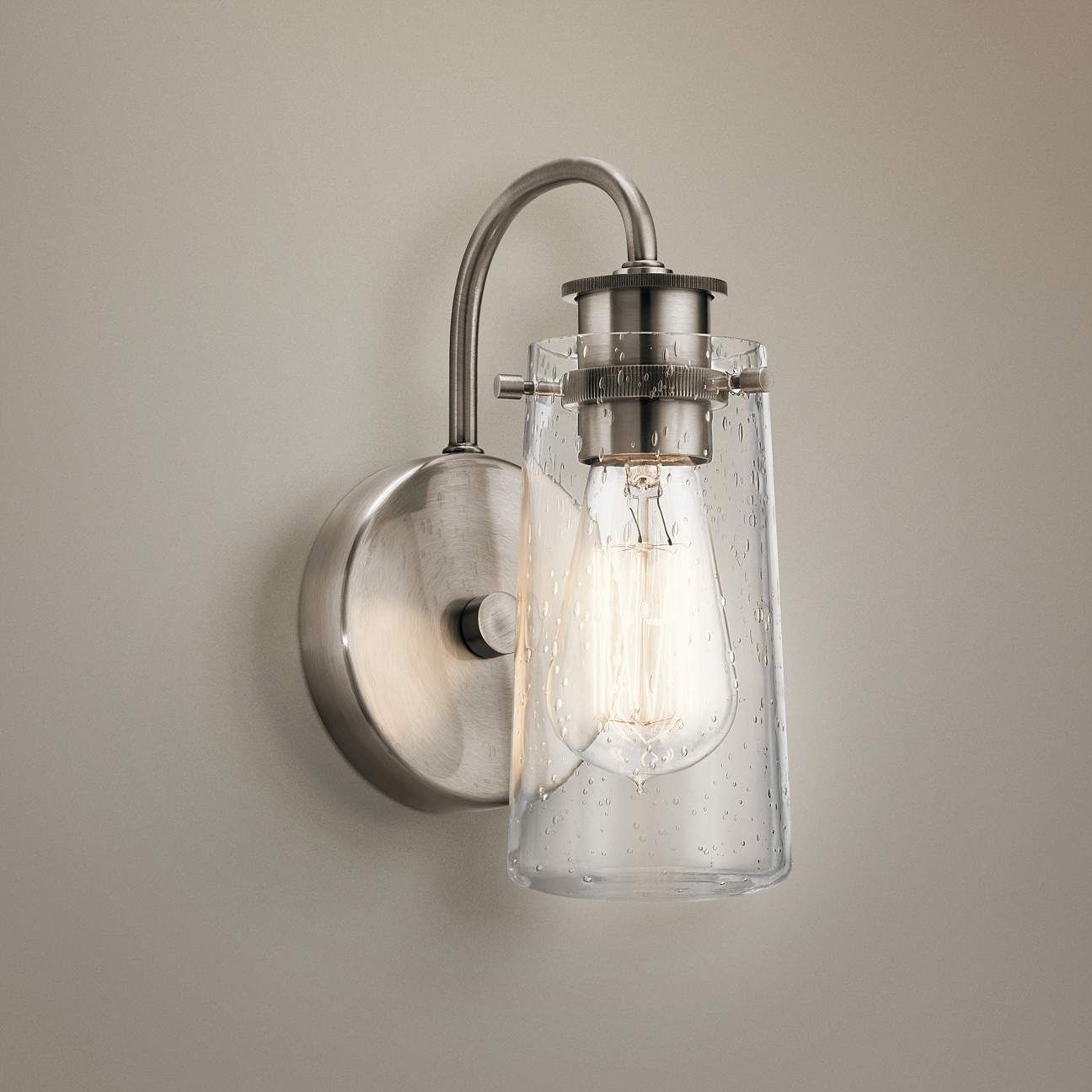 Kichler Braelyn 9 1/2" High Classic Pewter Wall Sconce | Lamps Plus