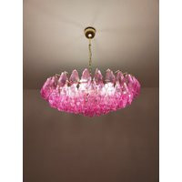 Murano Glass Polyhedral Pink Chandelier | Etsy (US)