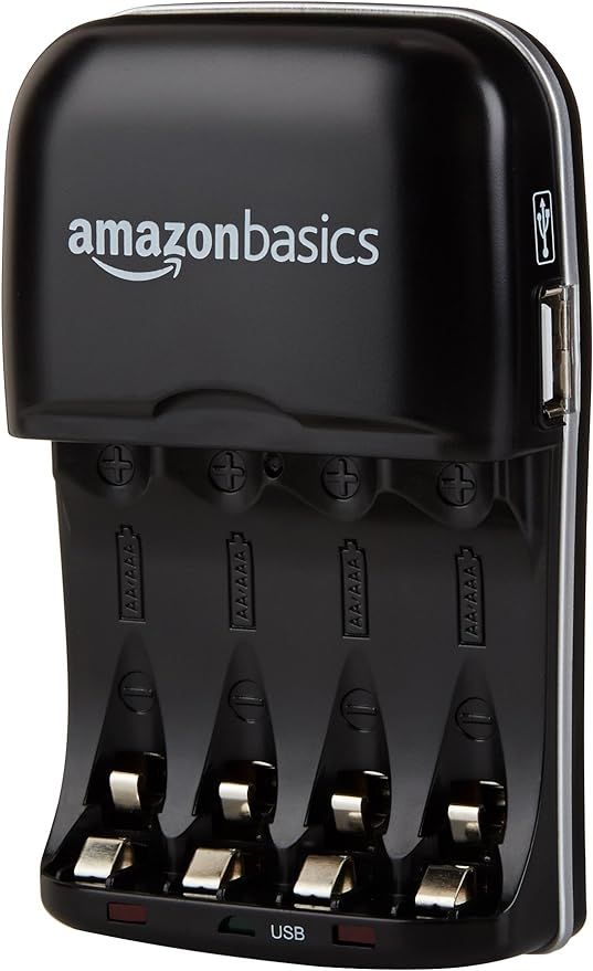 Amazon Basics Battery Charger | for AA & AAA Nickel-Metal Hydride batteries (Ni-MH) | With USB Po... | Amazon (US)