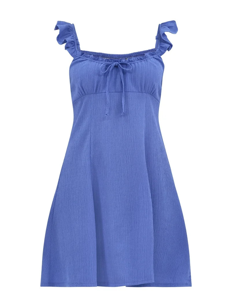 No Boundaries Mini Dress with Flutter Straps, Women's | Walmart (US)