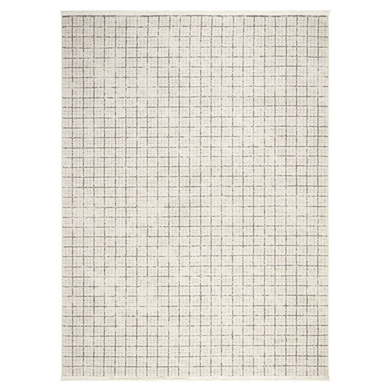 Wanda June Home Squares with Fringe Area Rug, Taupe, 7'8"x10'2" by Miranda Lambert - Walmart.com | Walmart (US)