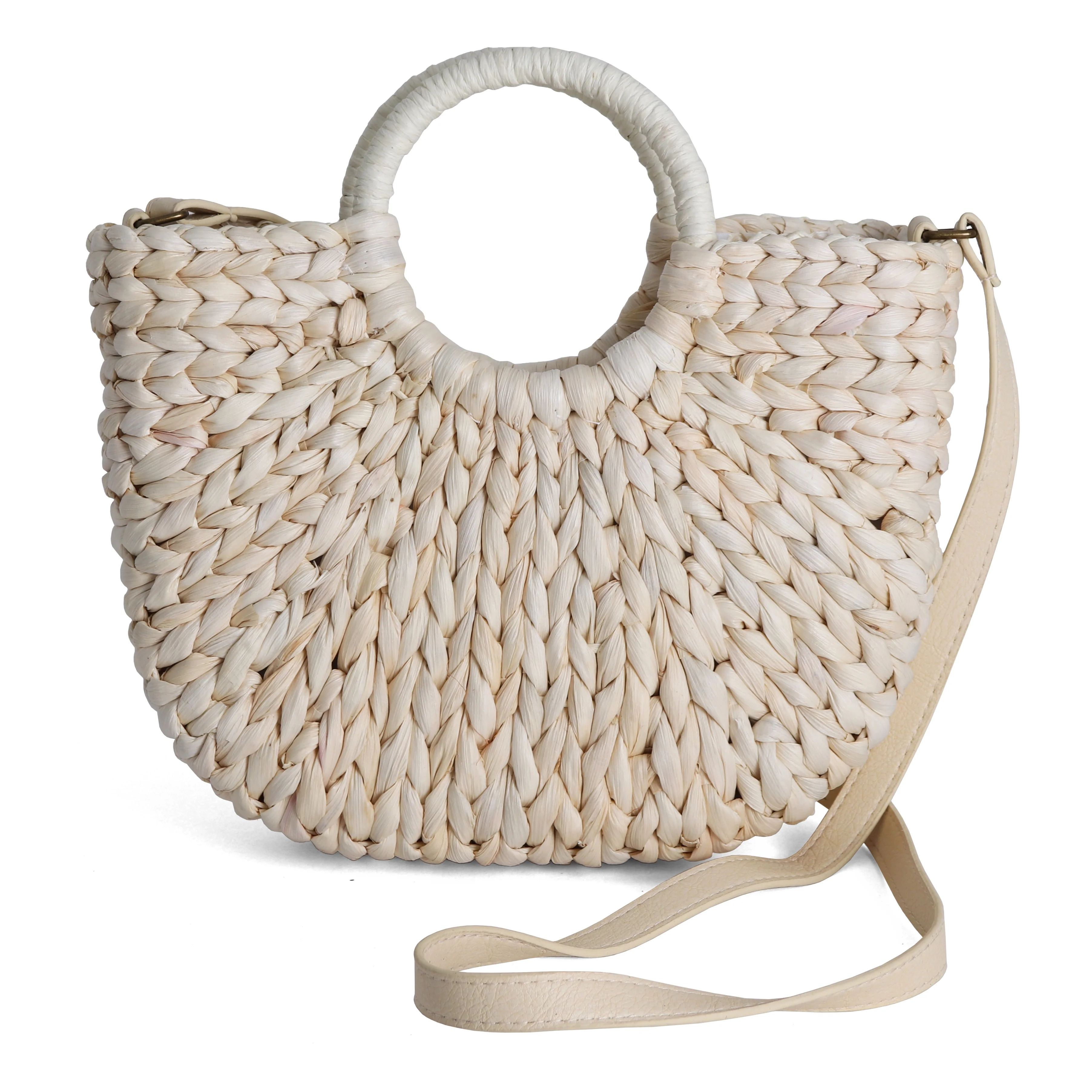 Rutledge & King Straw Crossbody Bag with Handle - Straw Purse (Natural) | Walmart (US)