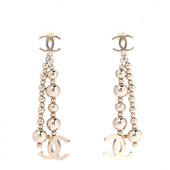 CHANEL

Metal CC Bead Drop Earrings Gold | Fashionphile