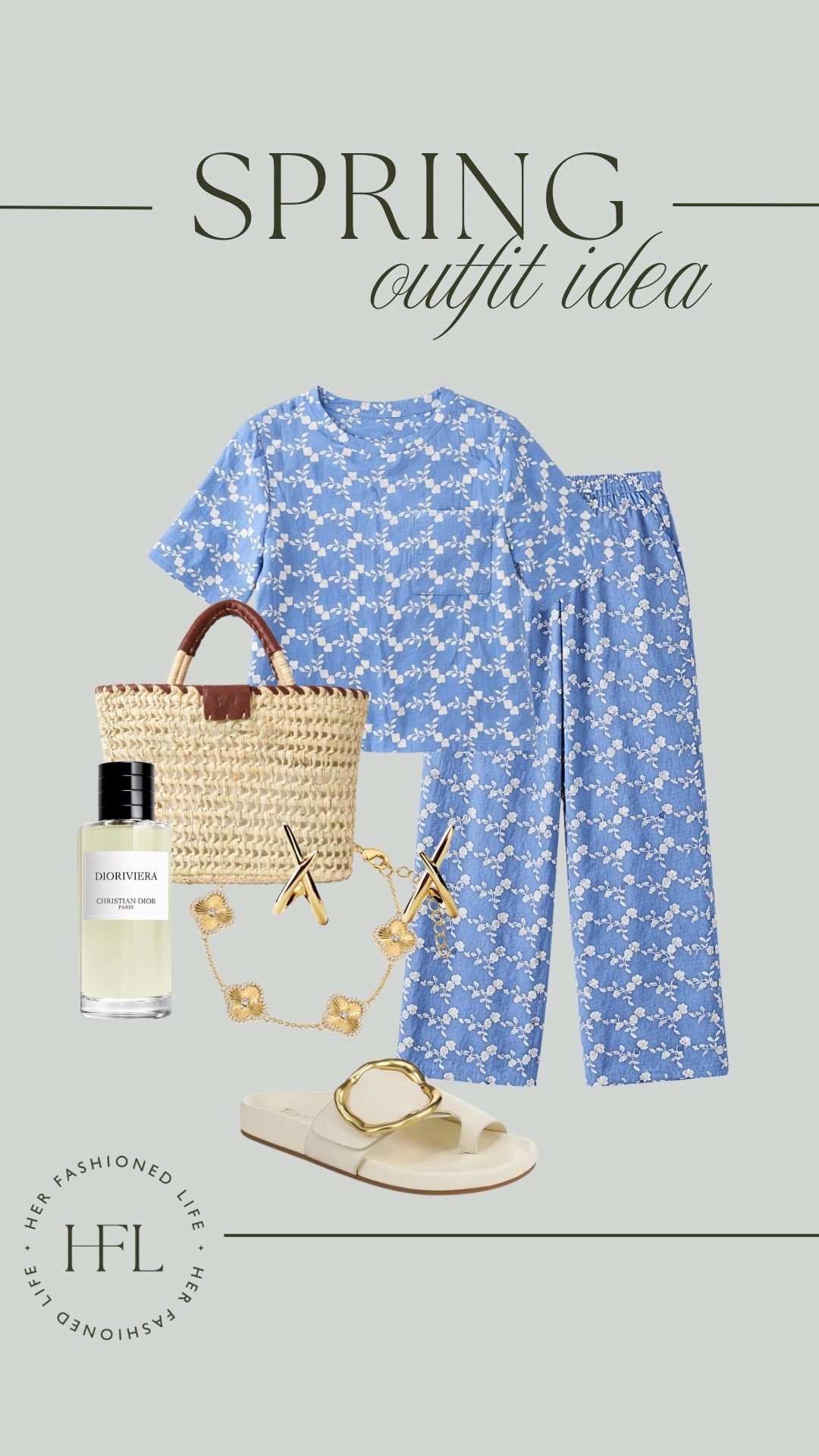 Spring Outfit Idea! 🦋 #BelkFinds #Perfume #BasketBag #StrawBag #Sandals #Under50Finds #Jewelry #AnaLuisa 

#LTKOver40 #LTKSeasonal #LTKTravel