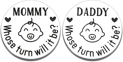 Fun New Parents Decision Coin Gifts for Mom Dad Baby Shower First Time Mommy Daddy to Be Newborn ... | Amazon (US)