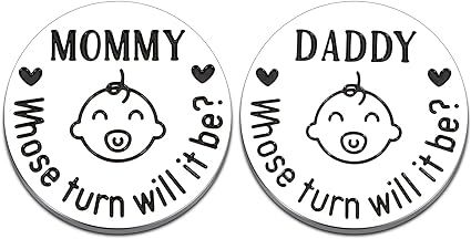 Fun New Parents Decision Coin Gifts for Mom Dad Baby Shower First Time Mommy Daddy to Be Newborn ... | Amazon (US)