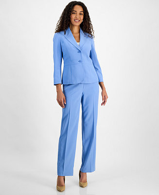 Le Suit Women's Two-Button Jacket & Pant Suit Set  - Macy's | Macy's