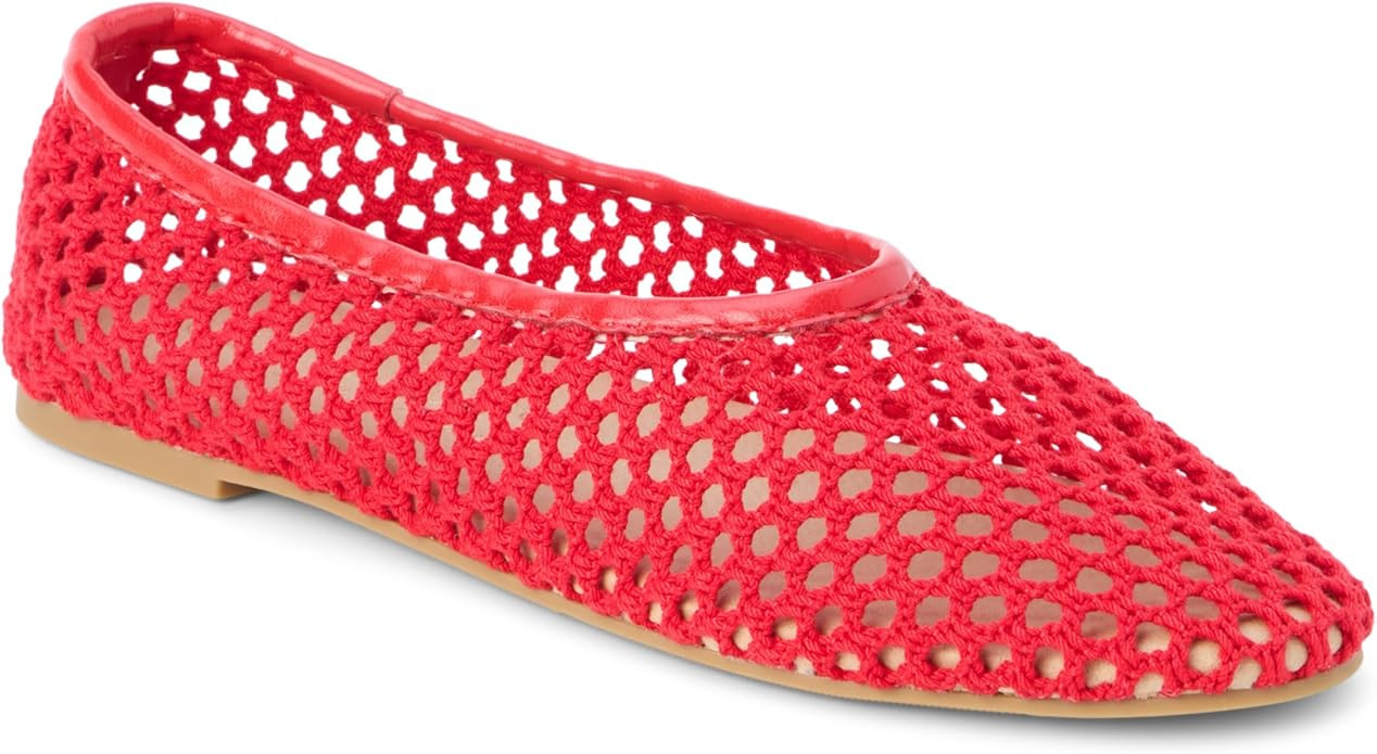 Coconuts by Matisse Womens Marta Mesh Ballet Flats Casual - Red | Amazon (US)