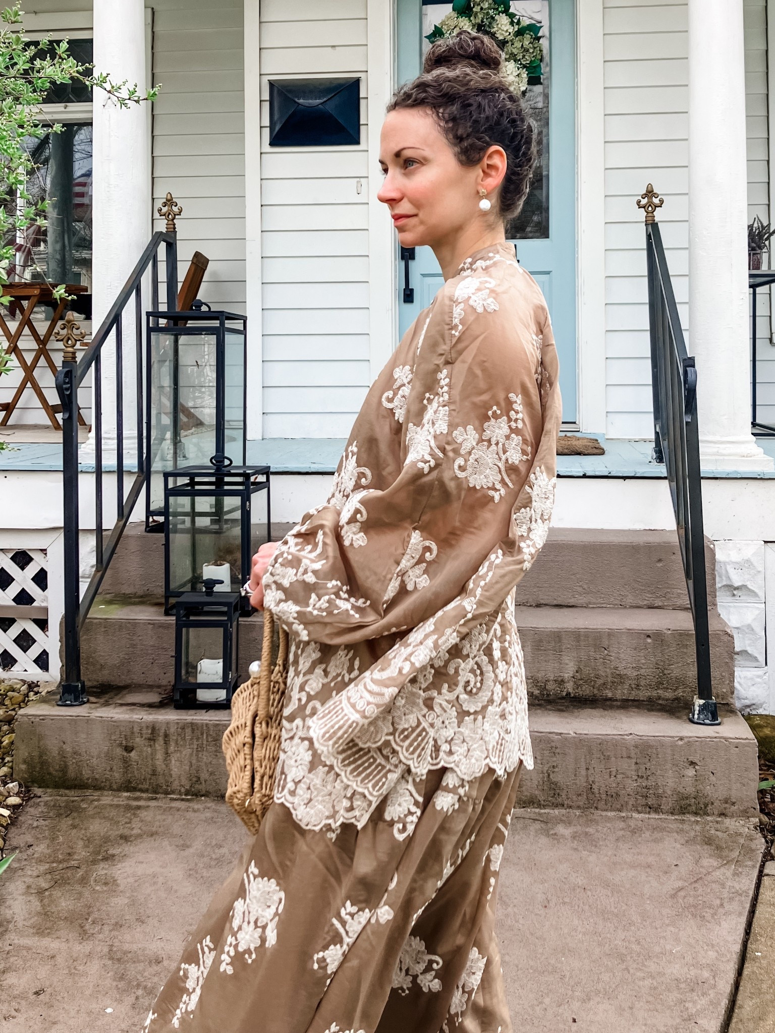 A beautiful embroidered skirt and top set!
Set from Chicwish. 
Seashell raffia bag from Chicwish. 
Petite outfit. Modest outfit. Spring outfit. Vacation outfit. 

#LTKmomlife #LTKdayinmylife #LTKOver40