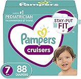 Diapers Size 7, 88 Count - Pampers Cruisers Disposable Baby Diapers, ONE MONTH SUPPLY (Packaging May | Amazon (US)