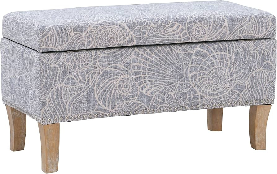 Linon Stone Upholstered Storage Stephanie Ottoman | Amazon (US)