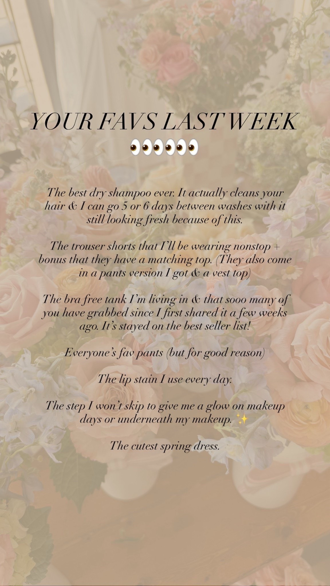 Last week’s best sellers ⭐️


#LTKBeauty #LTKgrwm #LTKootd