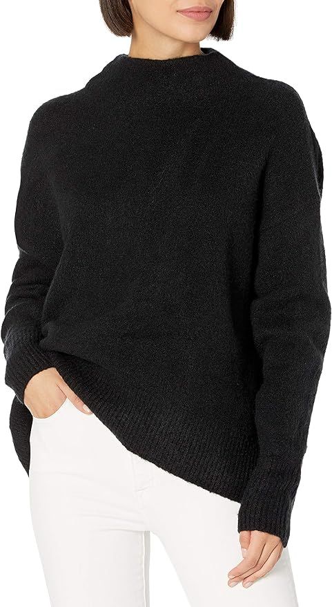 Cable Stitch Women's Mock Neck Cozy Sweater – Soft Long Sleeve Pullover Top | Amazon (US)