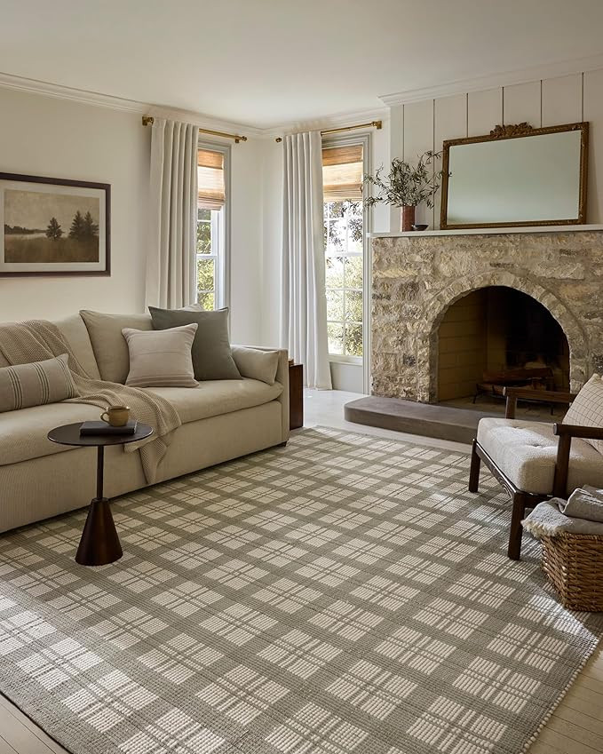 Loloi Magnolia Home by Joanna Gaines Ryder Collection RYD-01 Sage/Ivory 9'-3" x 13' Area Rug | Amazon (US)