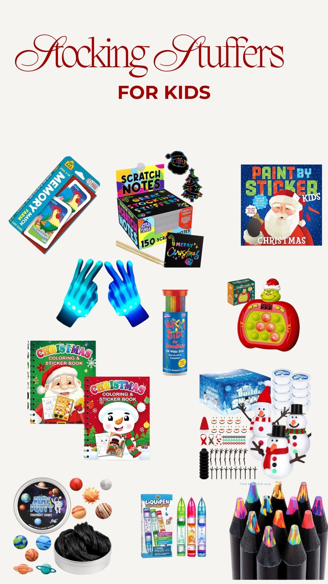 Stocking stuffers my kids use and love! I try and get more activity based ones to keep them busy rather than just toys  

#LTKKids #LTKGiftGuide #LTKHoliday