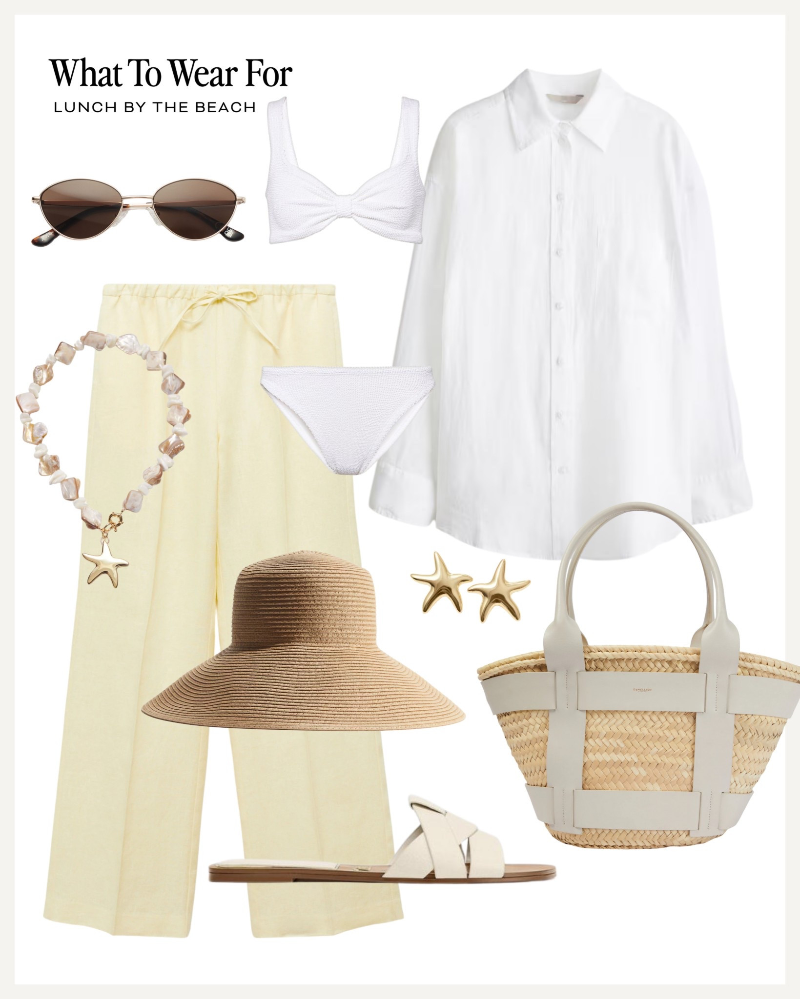 Trending: butter yellow 

Summer outfits / holiday style / beach looks / swimwear / linen trousers / straw tote bag / straw hat / white sandals 



#LTKswimwear #LTKsummer #LTKstyletip