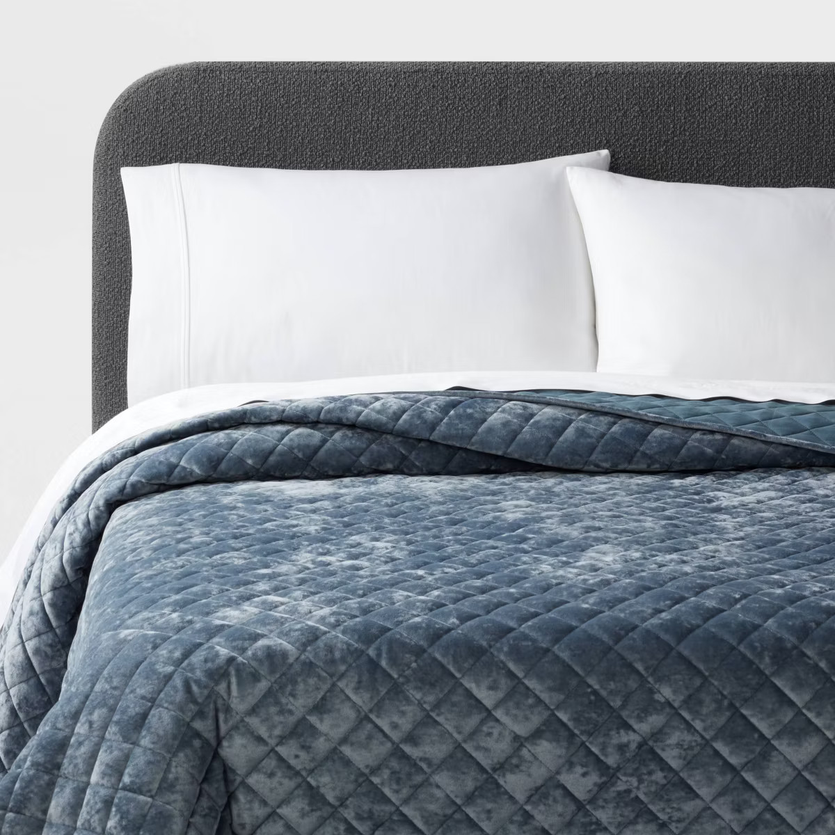 Luxe Diamond Stitch Velvet Quilt - Threshold™ | Target