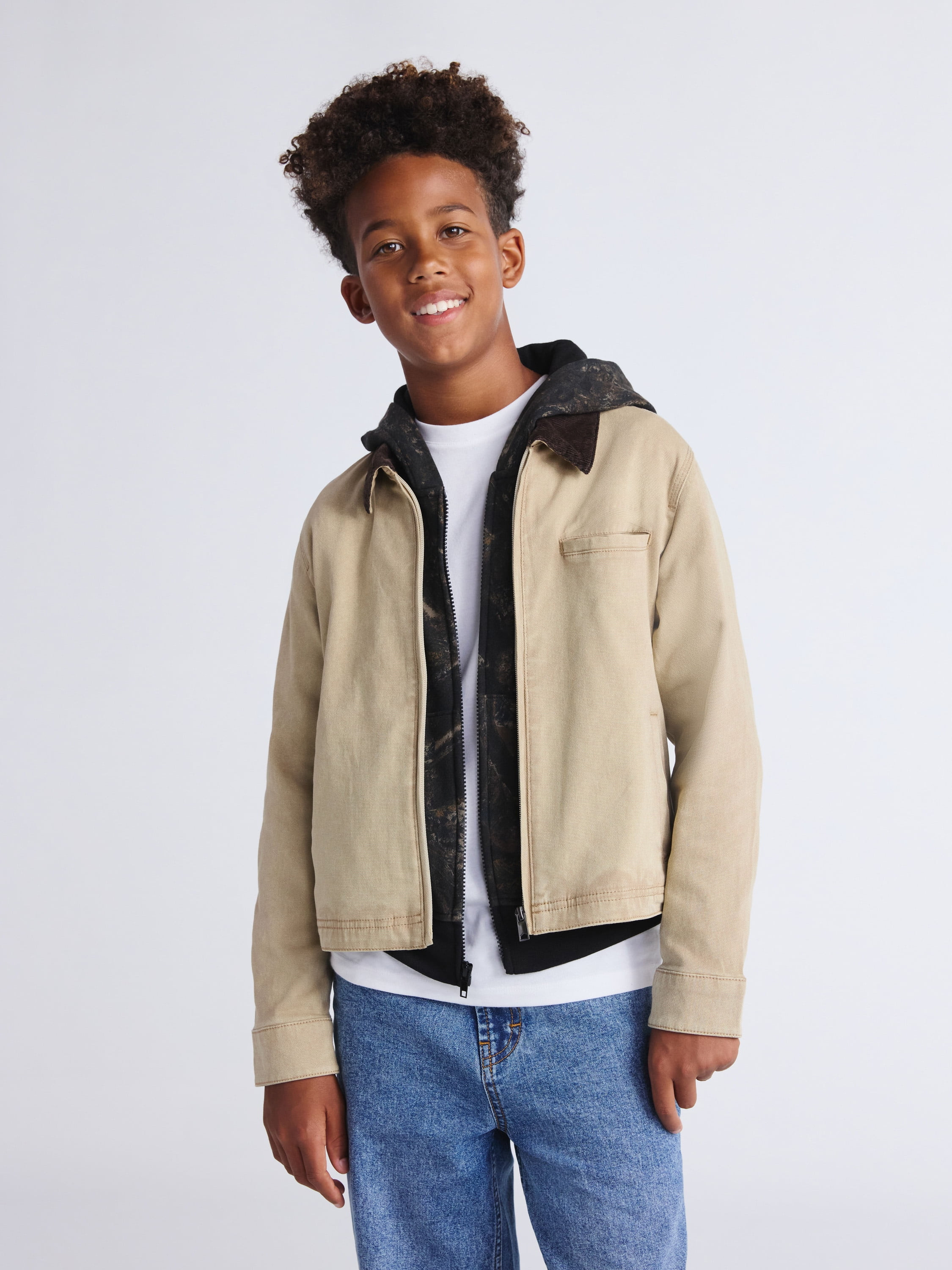 Weekend Academy Boys Workwear Garage Jacket, Sizes 4-18 - Walmart.com | Walmart (US)